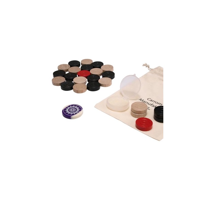 GICO Carrom 2104 Complete Set by Carrom Manufaktur, Tournament Extra
