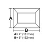 4" x 6" Beveled Glass Rectangle - 10 Pieces