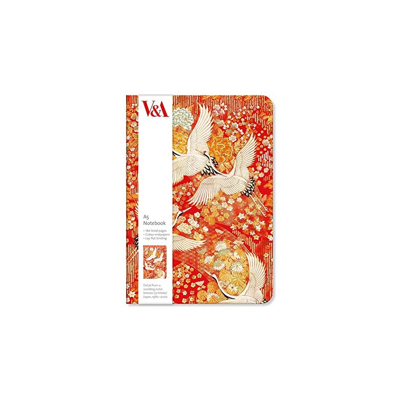 V&A Kimono Cranes A5 Notebook