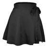 Women's Satin Silk Wrap Short Skirt High Waist Soft Silky