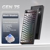 ElecFox GEN75 Wireless Gaming Mechanical Keyboard with Metal Knob Control,