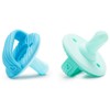 Munchkin Sili-Soothe & Teethe, Silicone Pacifier & Teether, 2 Pack,