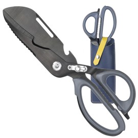 VOGARB Kitchen Scissors for Food Heavy Duty Kitchen Shears Dishwasher Safe Poultry Shears for Chicken Meat Vegetable,Stainless Steel Titanium Coating,9.37-Inch (Black)