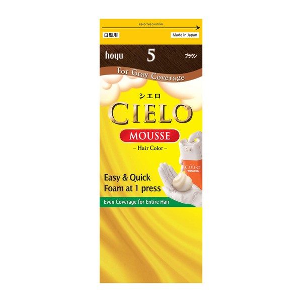ホーユー シエロ ムースカラー 5 (ブラウン) 1剤50g+2剤50g [医薬部外品] 1個 (x 1)
