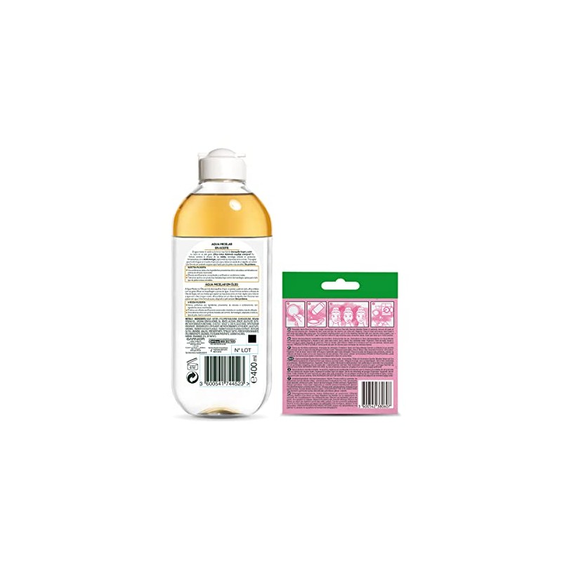 Kit Garnier Skin Active Micelar Bifásica 400ml + Ecopads
