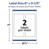 Avery Matte White Rectangle Labels with Sure Feed, 8" x
