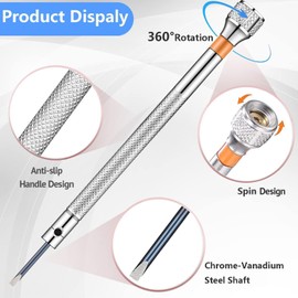 13PCS Professional Watch Screwdriver Set, AOMISIV Micro Precision Glasses Repair Kit, with 13PCS 0.2-2.0MM Extra Replace Blades, for Eyeglass Sunglass Watchmaker Jewelry Computer Phone Small Tools