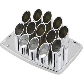 Speedway Motors Chrome Plastic Pipe Organ Speaker Cover, 9 Inch Size, Universal Fit Decorative Cover with 6 Inch Width and 4.5 Inch Height, Sold Individually