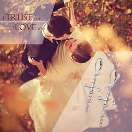 925 Sterling Silver Infinity Love of God Simple Dainty Faith Cross Dangle Earrings Religious Gift for Women