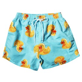 MADHERO Traje de baño para Hombre con Forro de Malla de 3 Pulgadas, Little Duck, Small
