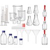 Saysurey 31 Pcs Lab Glassware Set Include Measuring Beakers Cylinders