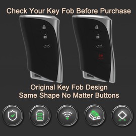 K LAKEY Alloy Metal Key Fob Cover,Compatible with Lexus ES350 ES300h UX200 LS500 LS500H LC500 LC500h Remote Keyless Entre Key Fob,Armor TPU Key Fob Skin Case Protector with Keychain Black