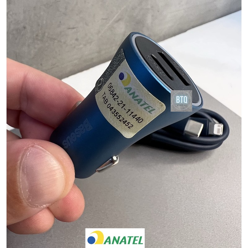 Baseus Golden Contactor Pro Lightning Car Charger Set Blue