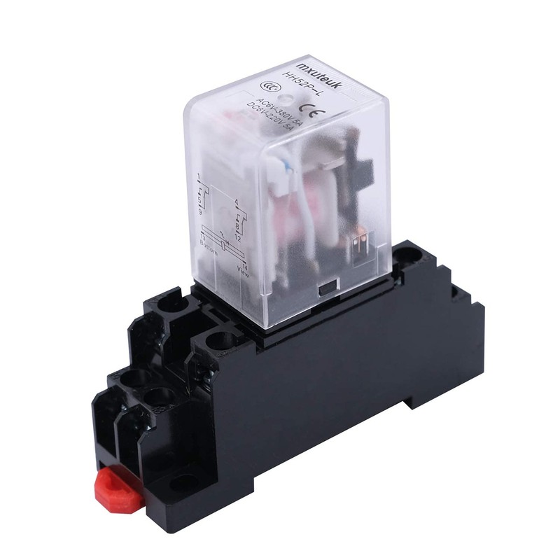 mxuteuk 2pcs HH52P DC 12V Coil 8 Pin 5A DPDT