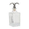Mud Pie Metal Deer Glass Decanter, Small, 11" x 5"