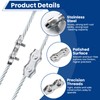 ZIUZI 12 Pcs M3 Stainless Steel Duplex Wire Rope Clip,