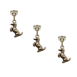 Brass Hinge Head Home Decoration Sausage Dog,Magnetic Hinge Dropper Hanging,Magnetic Hinge Head Toppers,Door Hinge Pin Topper (Brass)