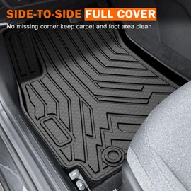 KUST Floor Mats for 2025 Kia K4 Sedan, All Weather Floor Liners Front Rear 2 Row Car Mats for K4 Accessories Anti-Slip TPE Rubber Raised Edge