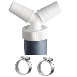 BAPPKON Dishwasher and Washing Machine Drain Connection Adapter Type Y, Inlet Pipe Diameter 18-24 mm, Outlet Pipe Diameter 40 mm, with 2-Piece Hose clamp Diameter 20-32 mm