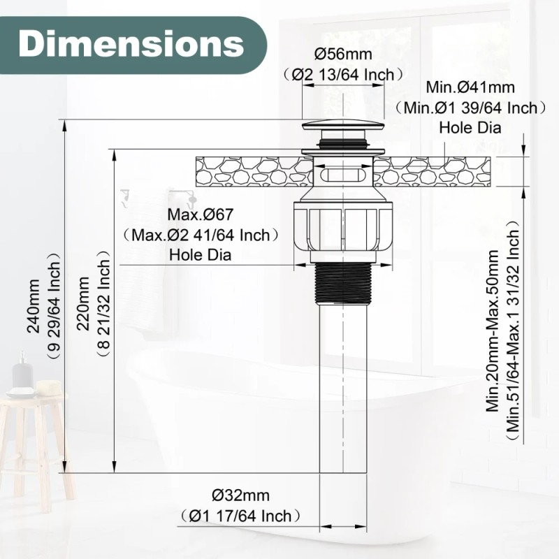 Bathroom Wash Basin Drainer Siphon, Oil Rubbed Bronze Vessel Sink