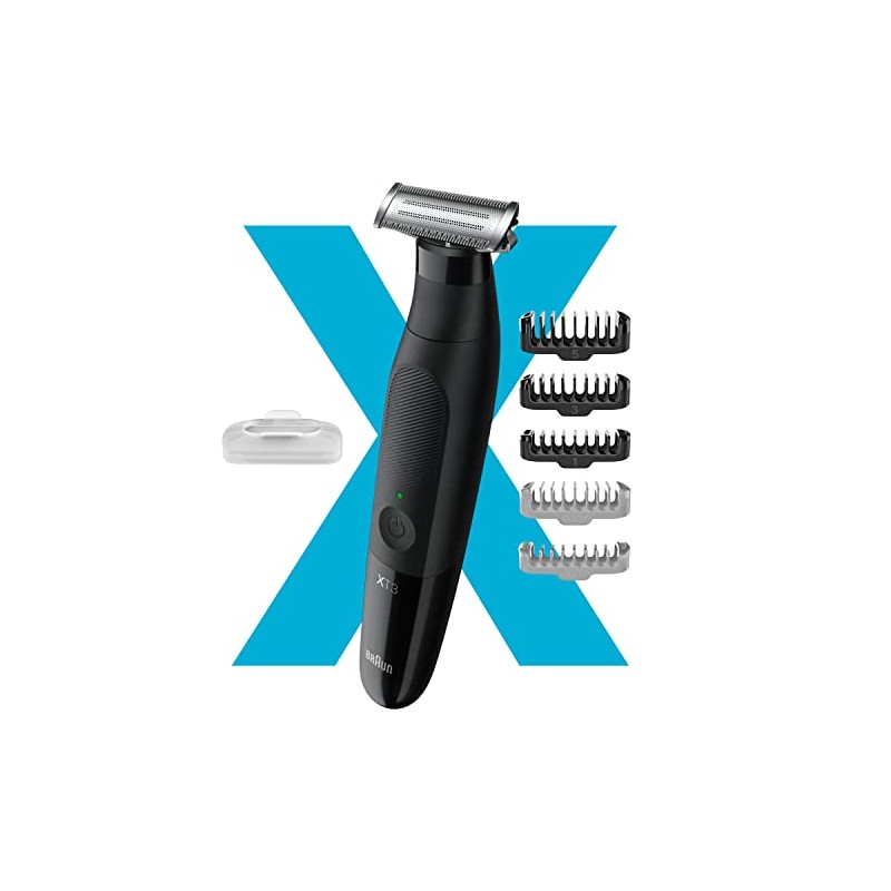 Braun Series XT3 One Blade Hybrid Beard Trimmer for Men,