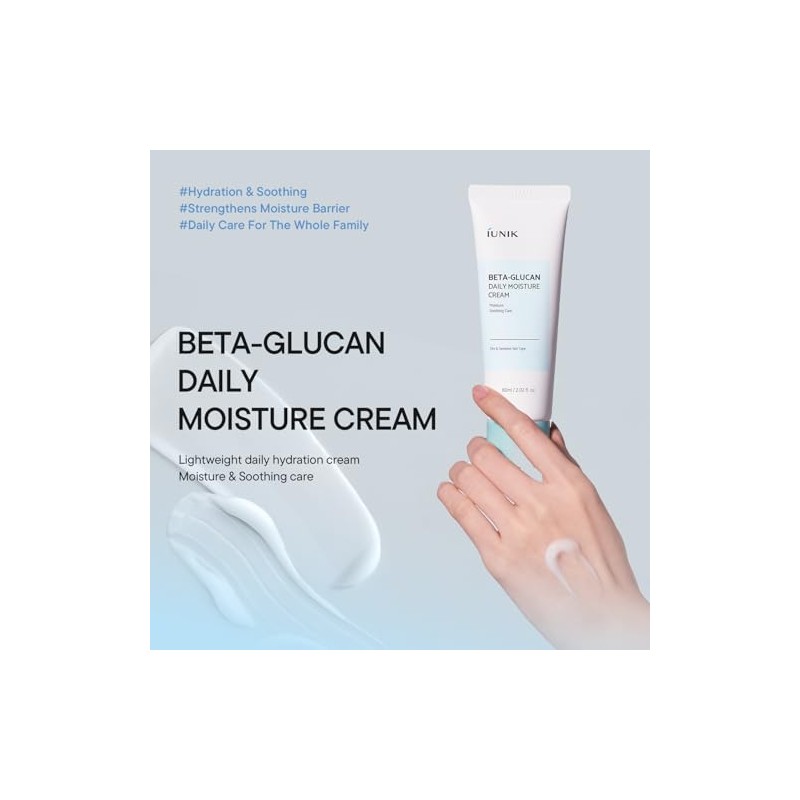 IUNIK Crema hidratante diaria iUNIK Beta Glucan de 60 ml
