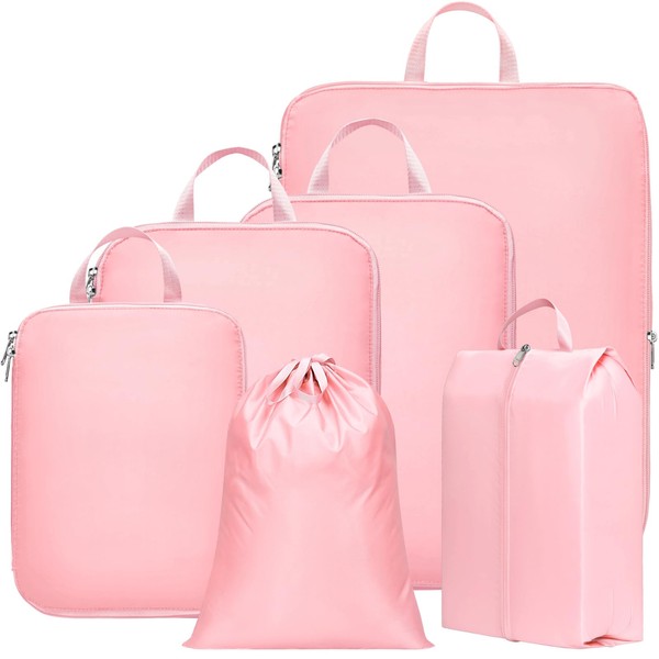 Cambond Compression Packing Cubes for Travel, 6 Set Packing Cubes