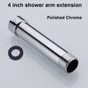 TRUSTMI Shower Head Extension Arm 4 Inch High Flow Stainless
