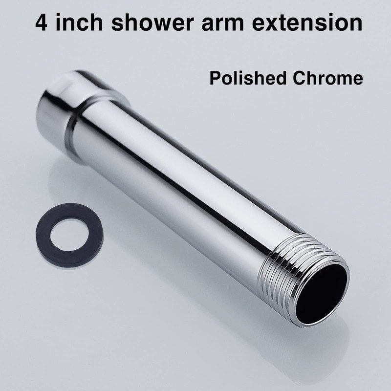 TRUSTMI Shower Head Extension Arm 4 Inch High Flow Stainless