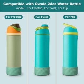 Silicone Boot for Owala Water Bottle 24 oz, Anti-Slip Protective Sleeve for FreeSip/Twist/Flip Stainless Steel Water Bottles Accessories