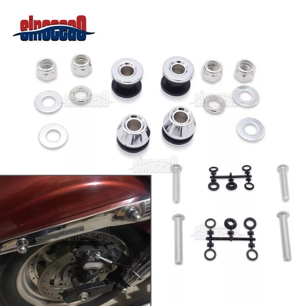 SI Backrest Sissy Bar Docking Hardware Kits Chrome For 06-UP