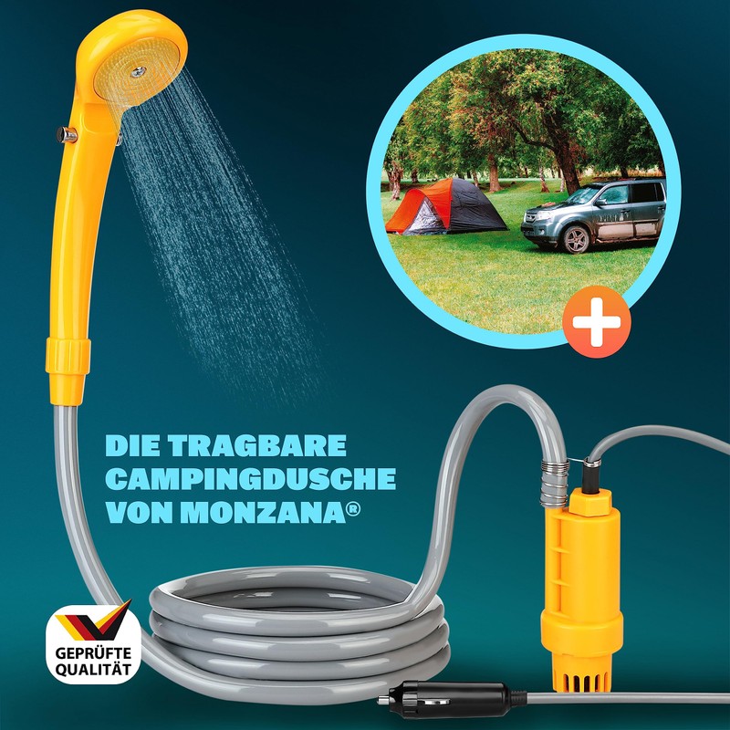 Portable shower system - 12V electrical pump - Camping -