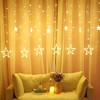 DAHAN Guirnaldas Luminosas Estrellas Cortina Luces, 12 Estrellas 138 Pcs