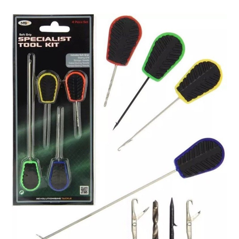 NGT Soft Grip Baiting Tool Set In Sleeve (4 Piece)