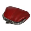 Coin Purse Double Frame with Zipper Pocket (Red)