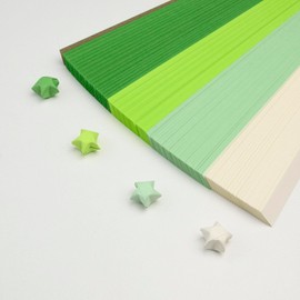 DIAO79NI 540 Sheets Star Origami Paper Assortment Color Star Paper Strip Origami Stars Paper Solid Color Lucky Star Decoration Paper Strips DIY Hand Art Crafts (Green Gradient)