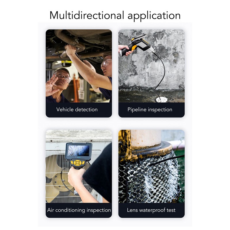 Digital Inspection Endoscope Industrial HD Borescope Turnable Snake Camera for