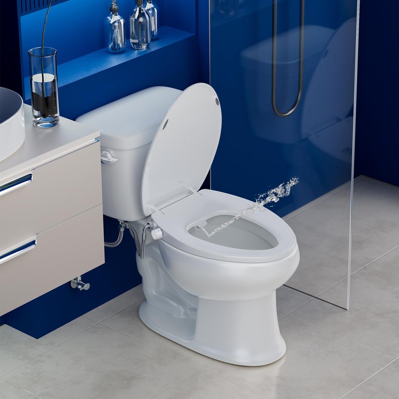 Elongated Heated Toilet Seat with Night Light, Three Temperature Settings