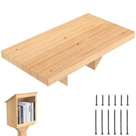 avvkfcmn Little Library Mount – Weather-Resistant Wooden Bracket for Outdoor Library Box or Birdhouse – Fits Standard 4x4 Post – Heavy-Duty & Easy to Install