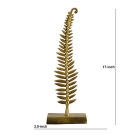 Nearly Natural 17in. Gold Leaf Sculpture Decorative Accent