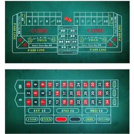 BALIKEN 36 x 72 Inches Roulette Table & Craps Table Top Casino Felt Professional Grade Mat