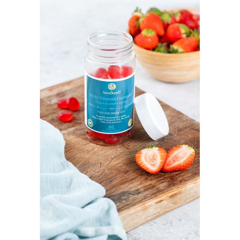 Multivitamin Gummies for Adults- Strawberry Flavour- 60 Gummies- Essential Vitamins
