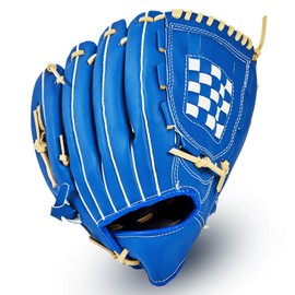 KRTOYUST® | Baseball Glove | Performance Composite Leather Baseball Mitts for Adult Youth | Baseball Softball Outfield Infield Mitts (Blue, 10.5 Inch, Right Hand Throw)