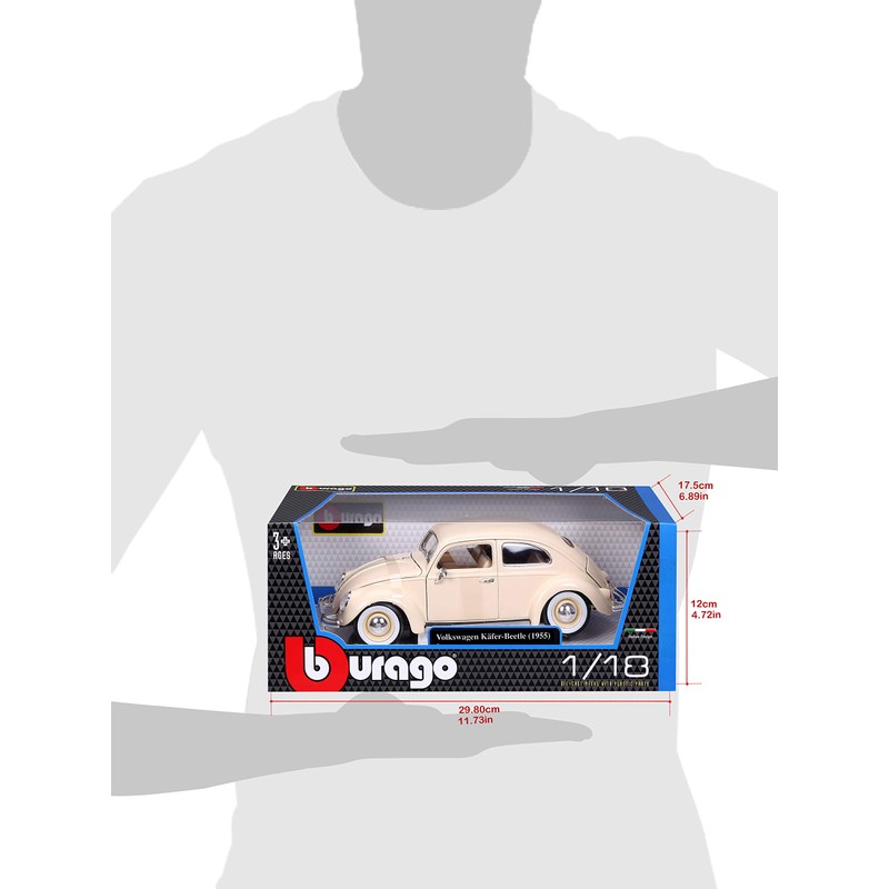 Bburago 15612029W - Gold 1:18 VW Käfer (1955), beige