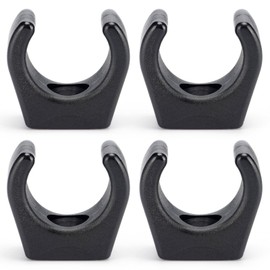 4PCS Boat Hook Holder Nylon Boat Ladder Clip Black Paddle Stowage Clamp for 7/8 Inches Tubes