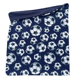 Wollhuhn 20240201 Children's Long Loop Maxi Neck Warmer / Slip-On Scarf Extra Long Boys / Girls Many Designs, Football Dark Blue