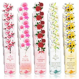 Bible Bookmark for Women, 80 Scriptures Religious Inspirational Bible Verse Bookmarks for Christian Gifts, Prayer Cards, Pink Scripture Book Marks for Reading Women, Book Lovers, Church Gifts in Bulk