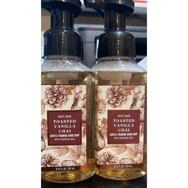 Bath & Body Works Toasted Vanilla Chai Gentle Foaming Hand Soap (2 Pack)