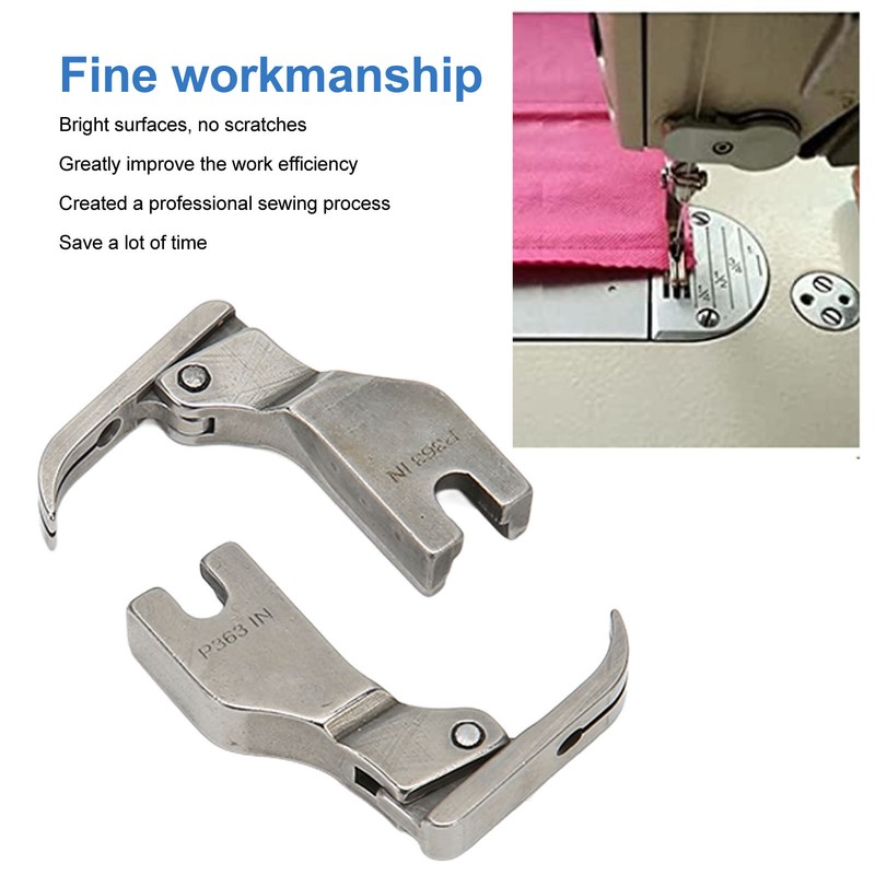2pcs Flat Bed Sewing Machine Zipper Foot Professional Rust Prevention