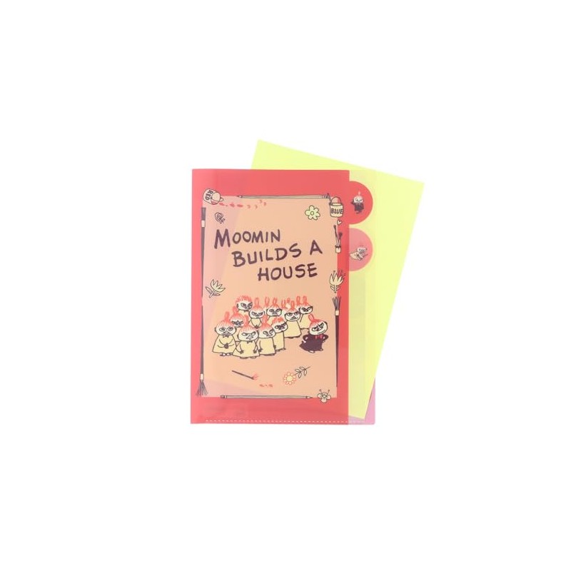 Sunstar Stationery Moomin Clear File, 5 Pockets, A4, 2024 Autumn